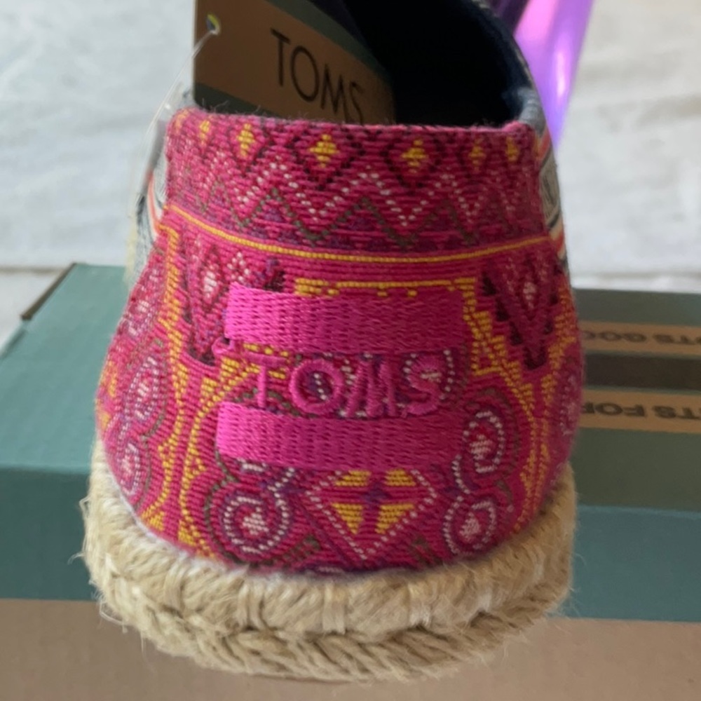 🪷 TOMS HMONG INDIGO FLORAL ROPE ESPADRILLE 🪷 - Picture 16 of 16
